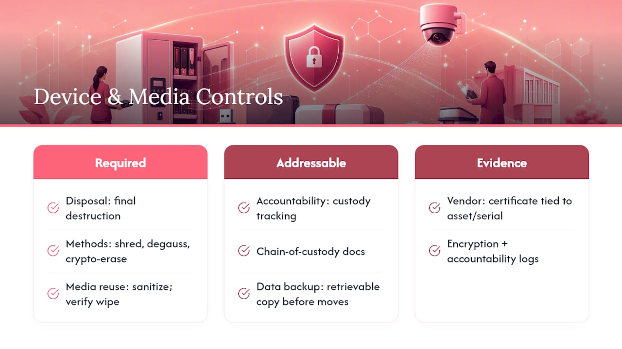 Device and Media Controls: Disposal, Reuse, and Chain of Custody — overview diagram