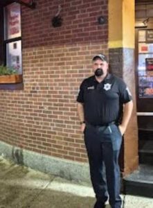 Security in Boylston, MA Derek Kreymer, Operations Manager at Hub Security and Investigative Group, in uniform