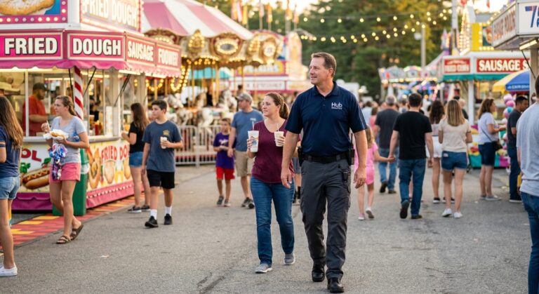 Hub guard patrolling the Topsfield Fair
