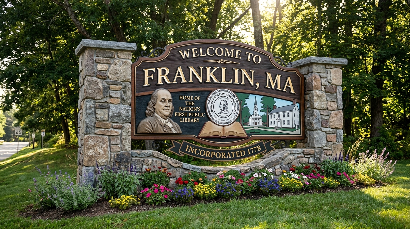 Security in Franklin, MA – welcome sign
