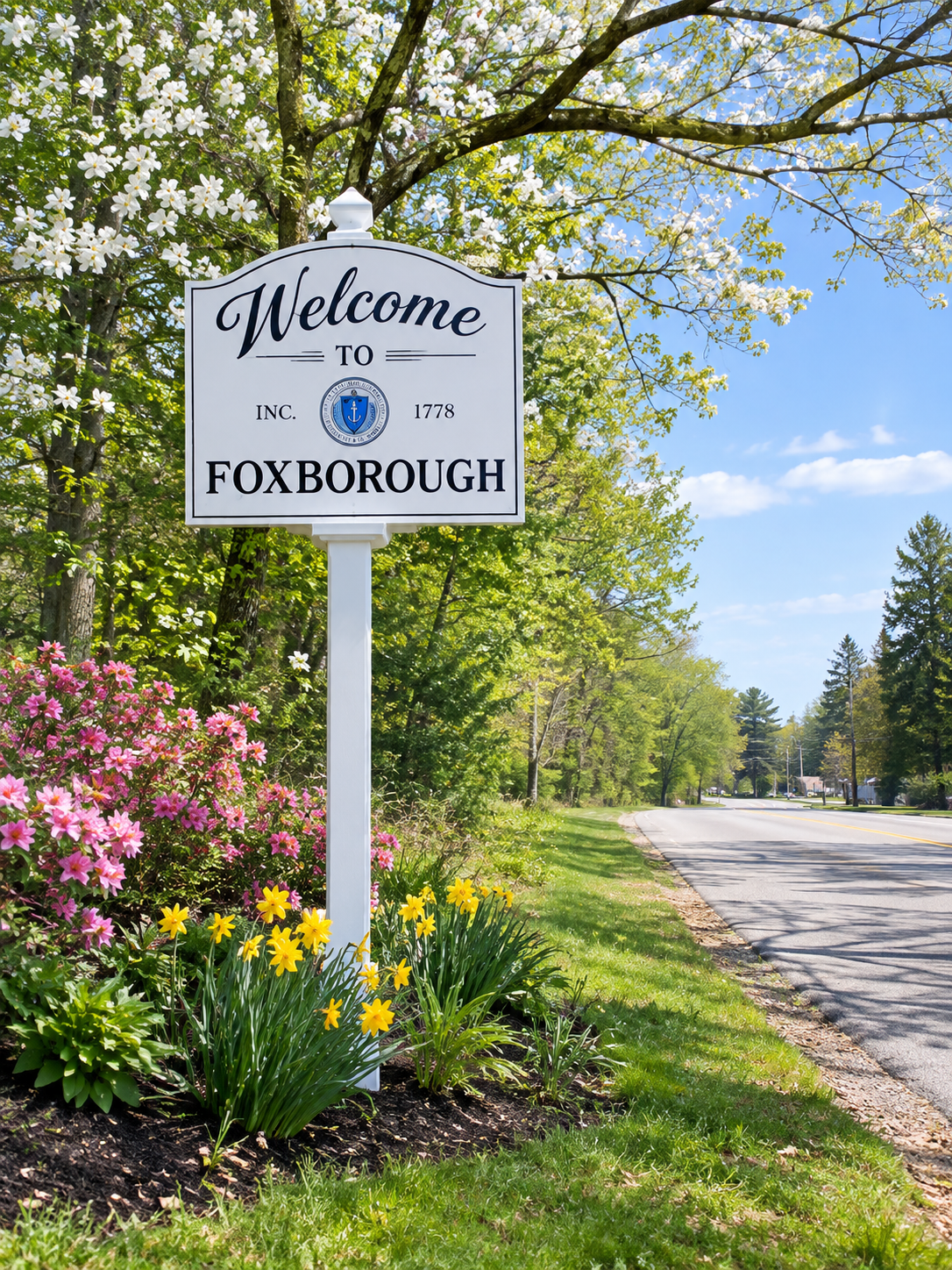 Security Guard Services in Foxborough, MA Security in Foxborough, MA – welcome sign