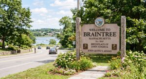 Security in Braintree MA - Welcome to Braintree, MA sign