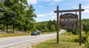 Welcome to Holden, MA sign
