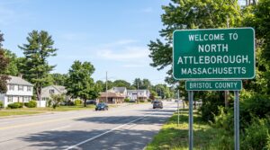 Welcome to North Attleborough, MA sign