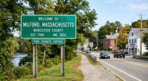 Security in Milford, MA – welcome sign
