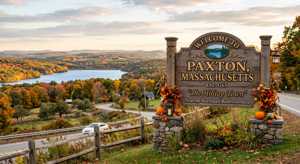 Welcome to Paxton, MA sign