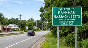 Welcome to Raynham, MA sign