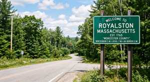 Welcome to Royalston, MA sign