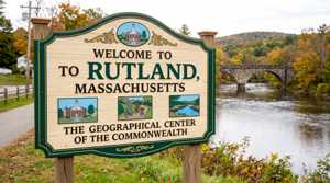 Welcome to Rutland, MA sign