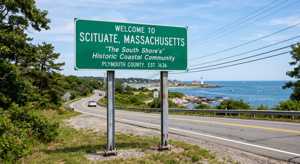 Welcome to Scituate, MA sign