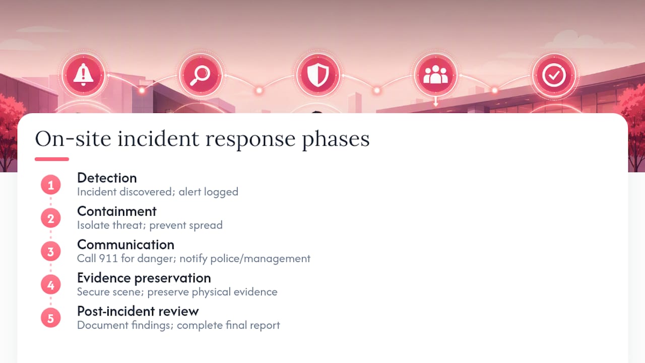 Five phases of security incident reporting