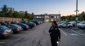 guard parking dusk