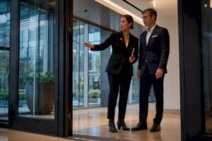 Investigator conducting a security risk walkthrough