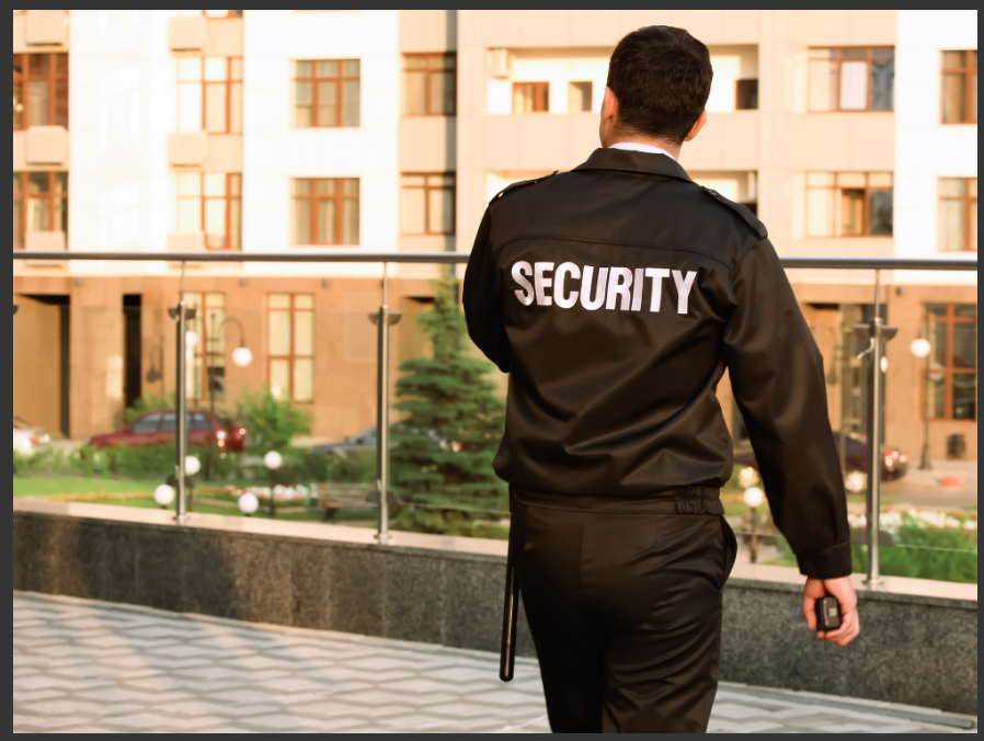 Hub Security and Investigative Group uniformed security officer on duty — serving Boxford, MA