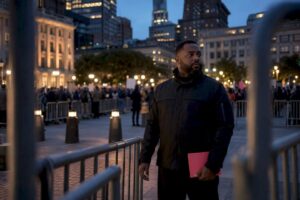 Layered security at a Boston demonstration